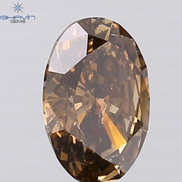 1.07 CT Oval Shape Natural Diamond Brown Color SI2 Clarity (8.17 MM)