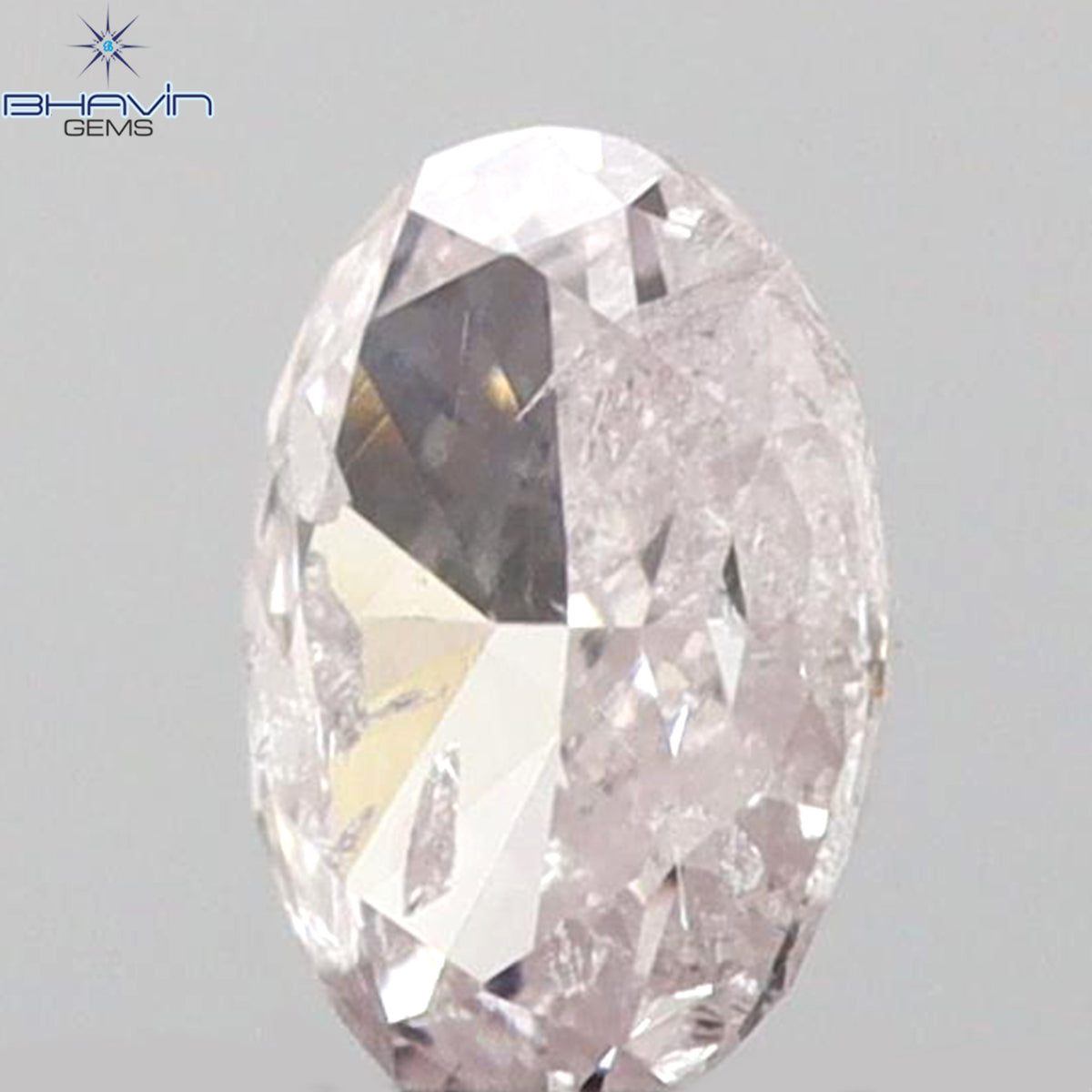 0.12 CT Natural Oval Diamond Pink Color Clarity I1 (3.65 MM)