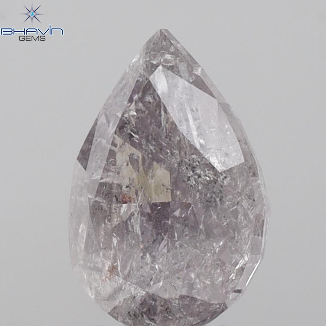 2.34 CT ペアシェイプ 天然ダイヤモンド ピンクカラー I3 クラリティ (9.84 MM)