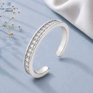 Sparkling Round Diamond Open Toe Ring – Minimal Everyday Toe Jewelry