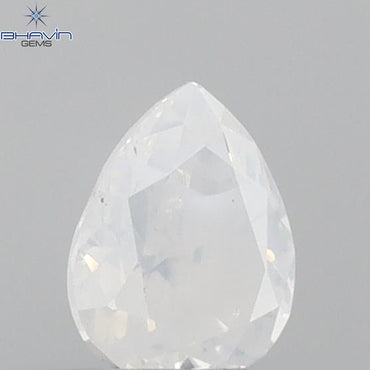 0.34 CT Pear Shape Natural Diamond White Color VS2 Clarity (4.60 MM)