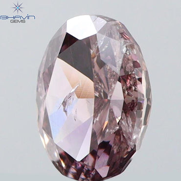 0.29 CT Oval Shape Natural Diamond Pink Color SI2 Clarity (4.52 MM)