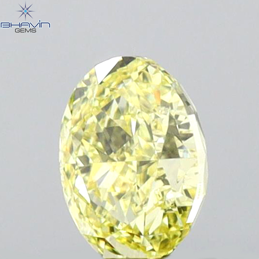 GIA認定 0.70 CT オーバルシェイプ 天然ダイヤモンド イエローカラー VS1 クラリティ (6.05 MM)
