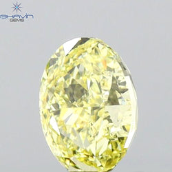 GIA Certified 0.70 CT Oval Shape Natural Diamond Yellow Color VS1 Clarity (6.05 MM)