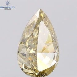 1.01 CT Pear Diamond Natural Green (Chameleon) Color I1 Clarity (8.75 MM)