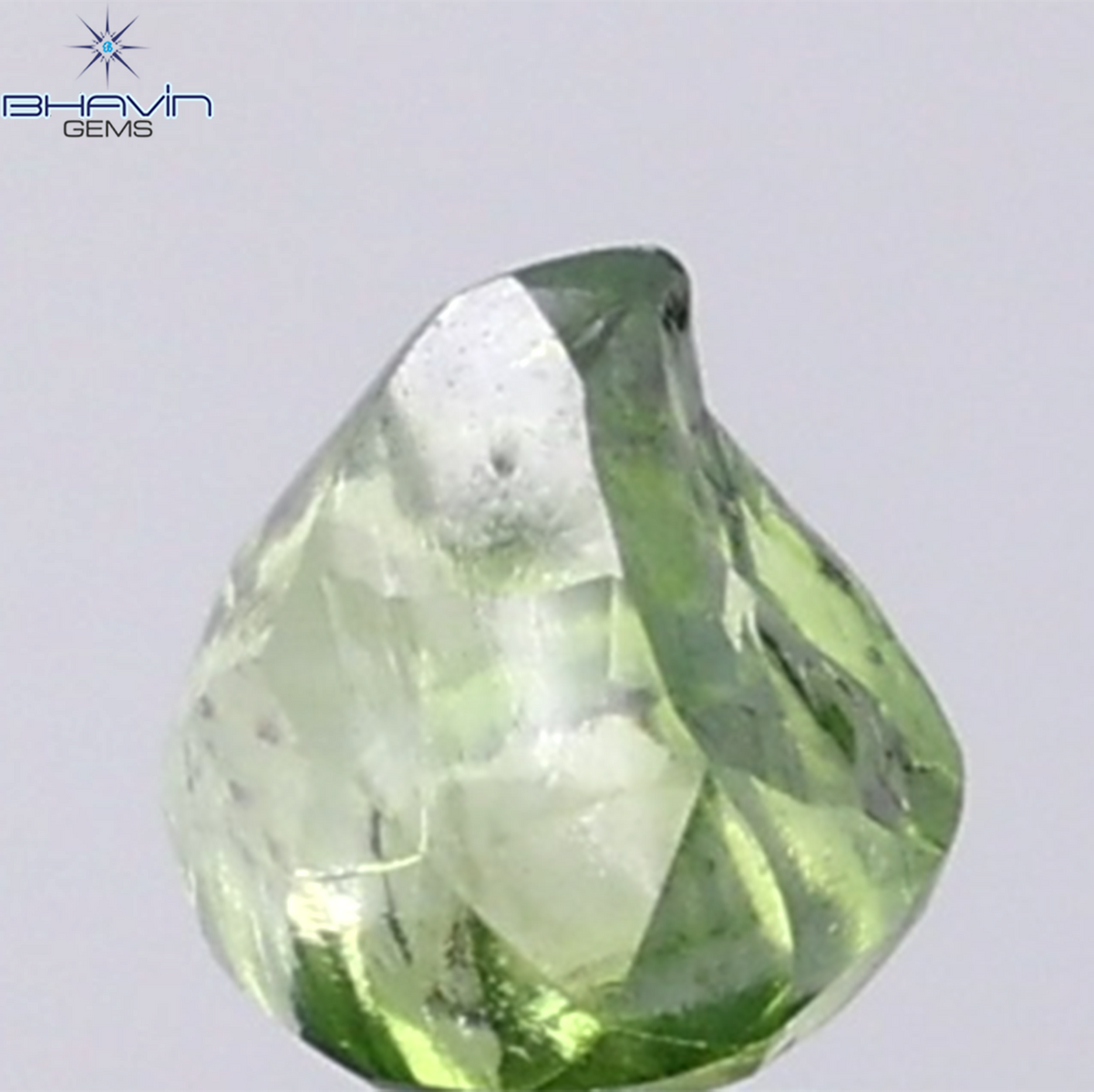 1.06 CT Natural Rough Diamond Enhanced Green Color Clarity VS (6.09 MM)