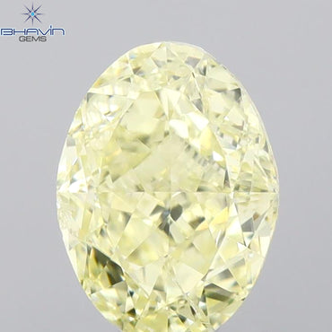 1.01 CT Oval Shape Natural Diamond Yellow Color I1 Clarity (7.00 MM)