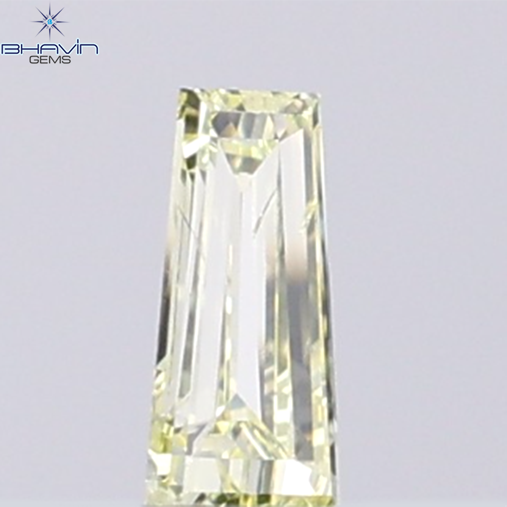 0.24 CT Baguette Shape Natural Diamond Yellow Color VS2 Clarity (5.44 MM)