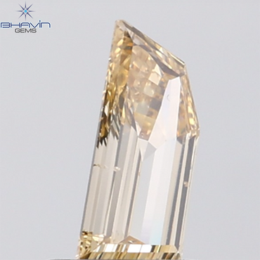 1.00 CT Step Cut Natural Brown Orange Diamond SI1 Clarity (9.30 MM)
