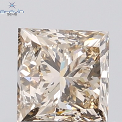 1.00 CT Princess Shape Natural Brown Diamond SI1 Clarity (5.09 MM )