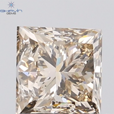 1.00 CT Princess Shape Natural Brown Diamond SI1 Clarity (5.09 MM )