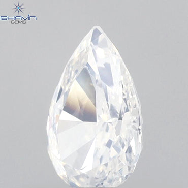 0.51 CT Pear Shape Natural Diamond White Color VS2 Clarity (6.51 MM)