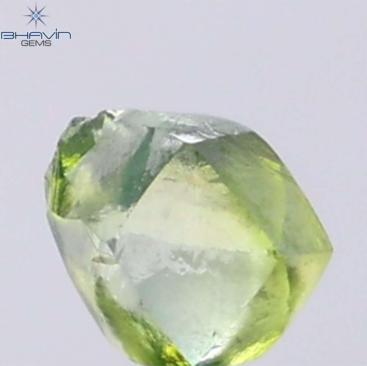 1.08 CT Natural Rough Diamond Enhanced Green Color Clarity VS (6.00 MM)
