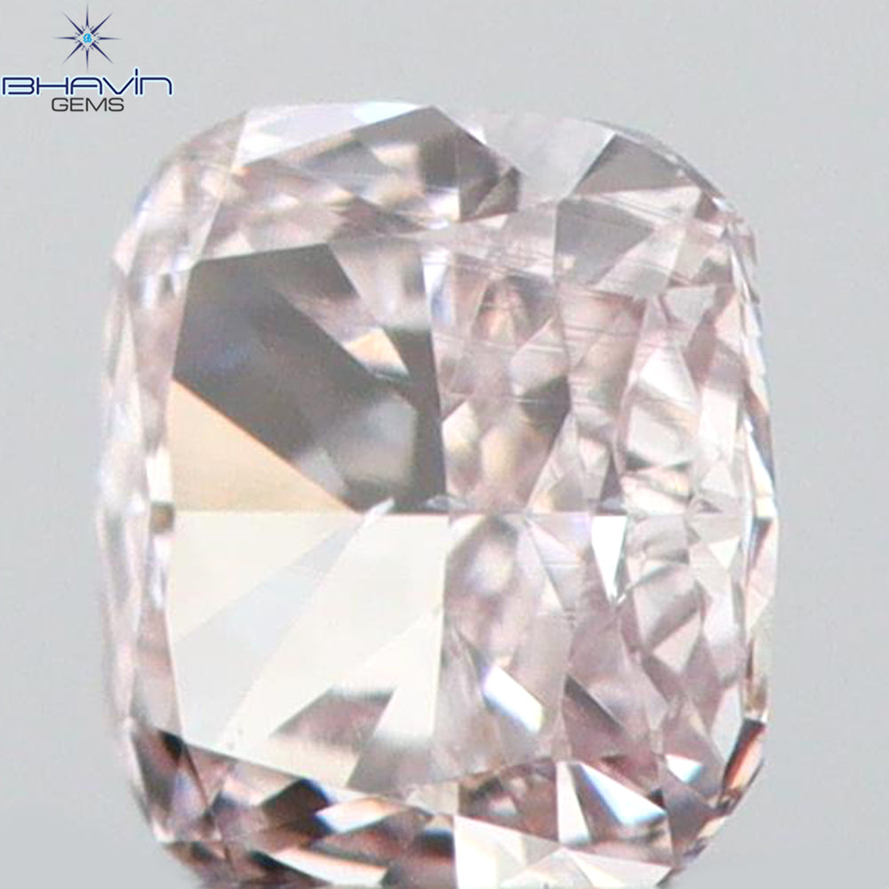0.09 CT Cushion Shape Natural Diamond Pink Color VS2 Clarity (2.44 MM)
