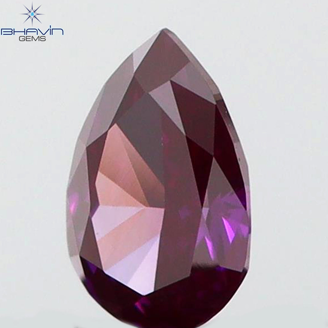0.09 CT Natural Pear Diamond Enhanced Pink Color Clarity VS1 (3.36 MM)