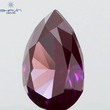 0.09 CT Pear Shape Natural Diamond Pink Color VS1 Clarity (3.36 MM)