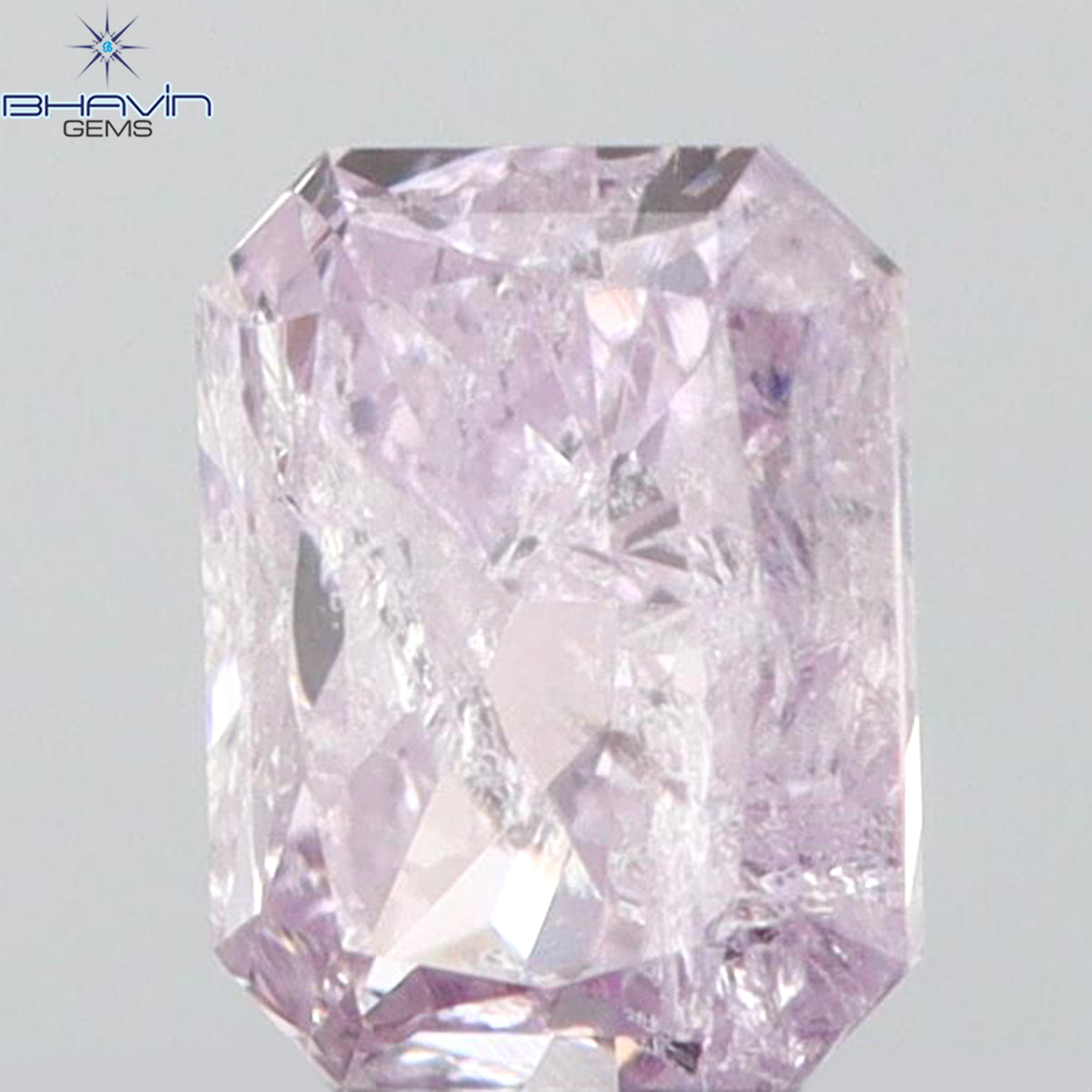 0.08 CT ラディアント シェイプ ナチュラル ダイヤモンド ピンク色 SI2 クラリティ (2.38 MM)