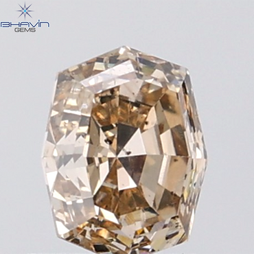 1.02 CT Heptagon Diamond Natural Brown Color SI2 Clarity (6.29 MM)