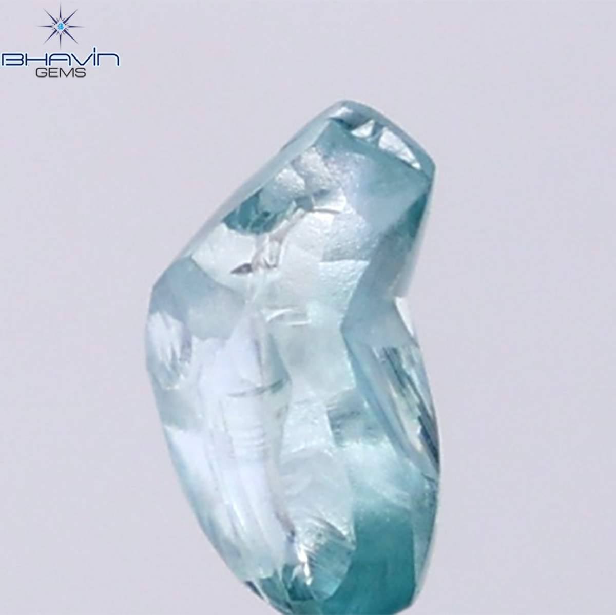 1.14 CT Natural Rough Diamond Enhanced Blue Color Clarity VS (7.43 MM)