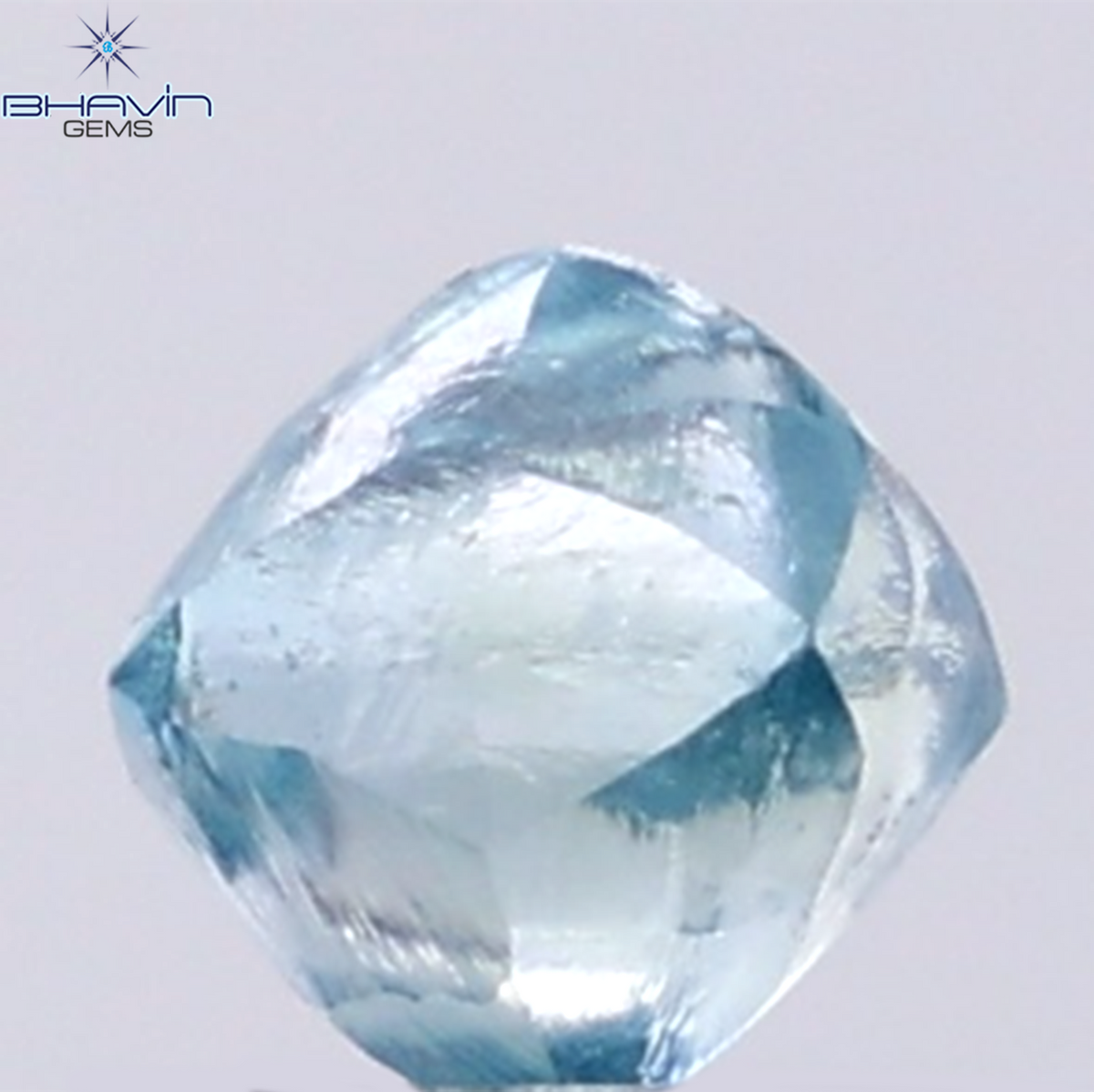 1.22 CT Natural Rough Diamond Enhanced Blue Color Clarity VS (6.13 MM)