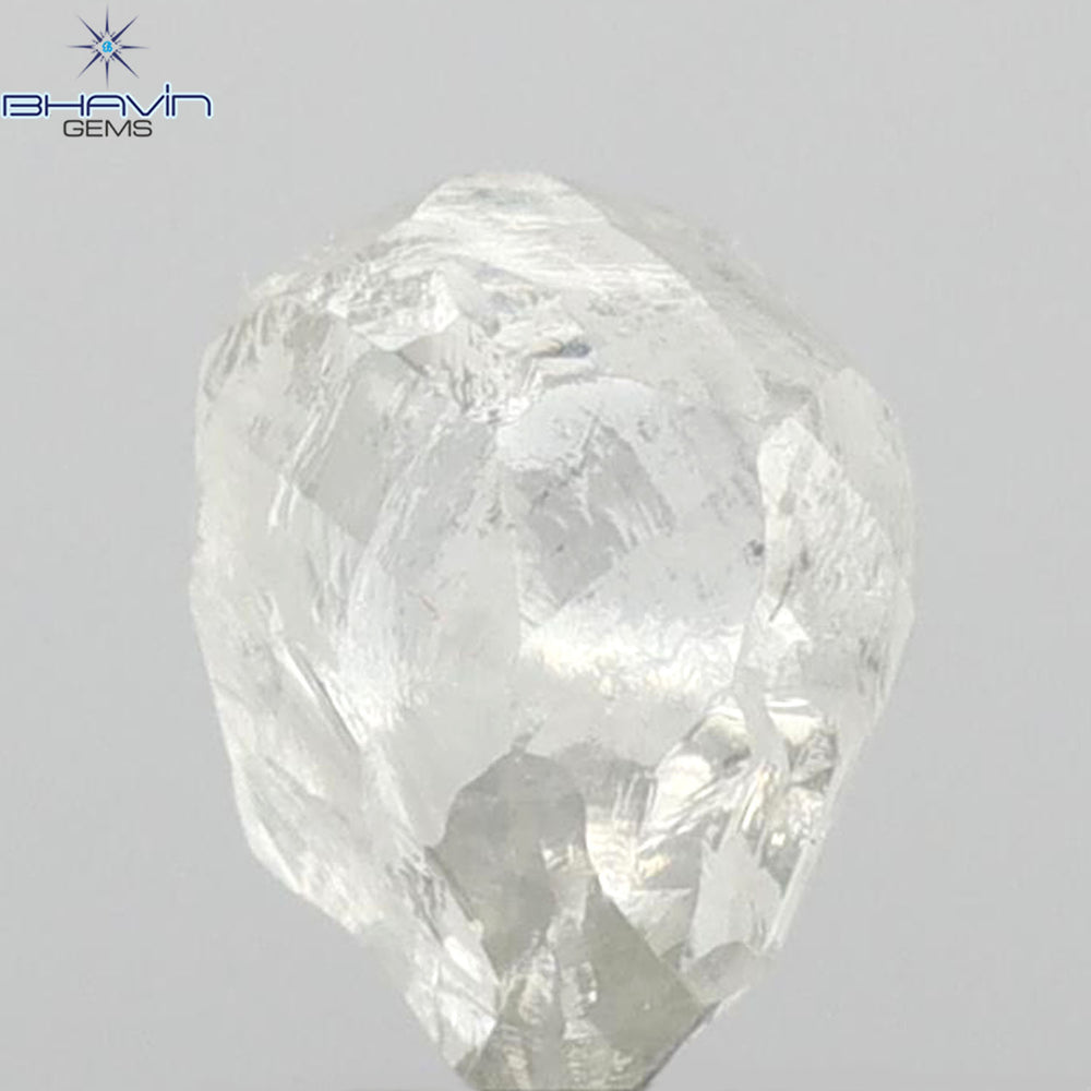 2.84 CT Rough Shape Natural Loose Diamond White (M) Color VS2 Clarity (8.41 MM)