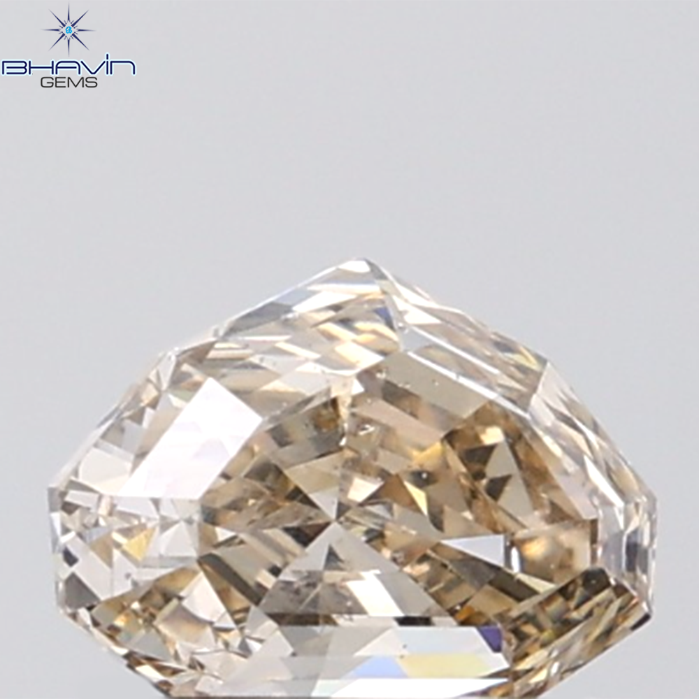 1.02 CT Half Moon Diamond Natural Brown Color SI2 Clarity (7.05 MM)
