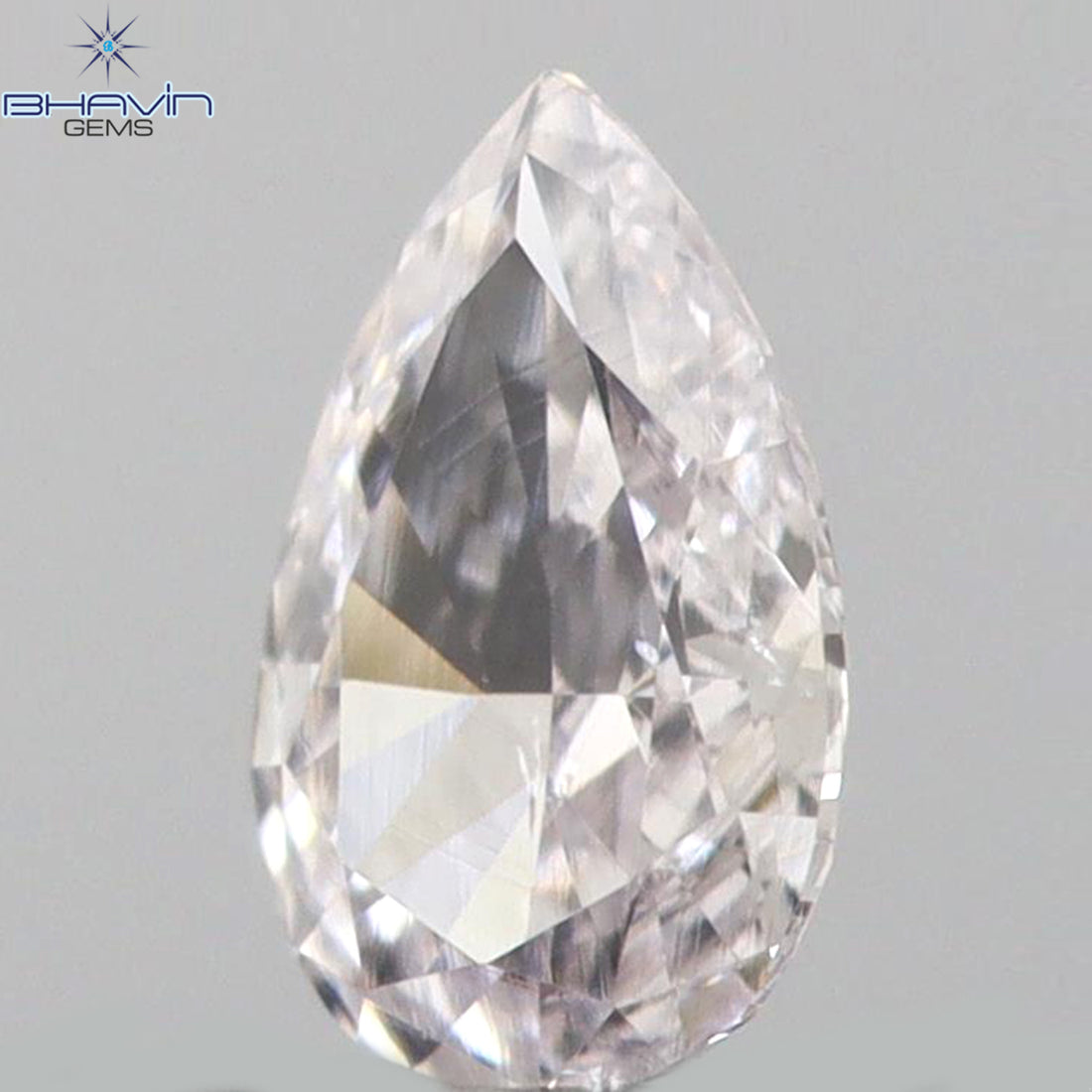 0.09 CT ペアシェイプ 天然ダイヤモンド ピンクカラー VS2 クラリティ (3.88 MM)