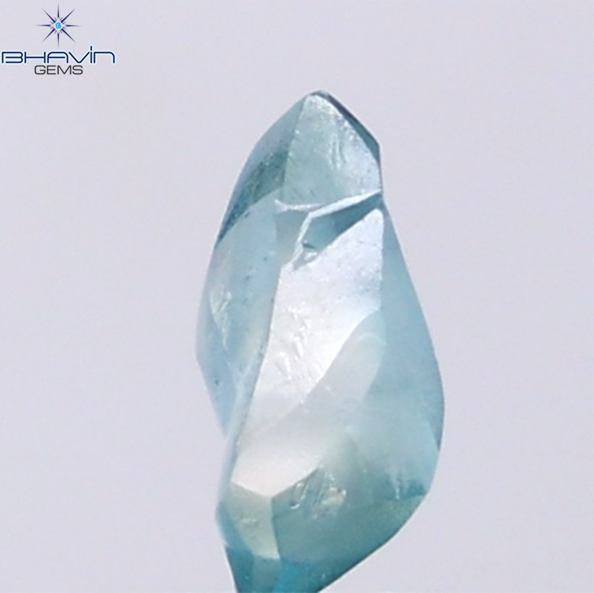 1.04 CT Natural Rough Diamond Enhanced Blue Color Clarity VS (8.32 MM)