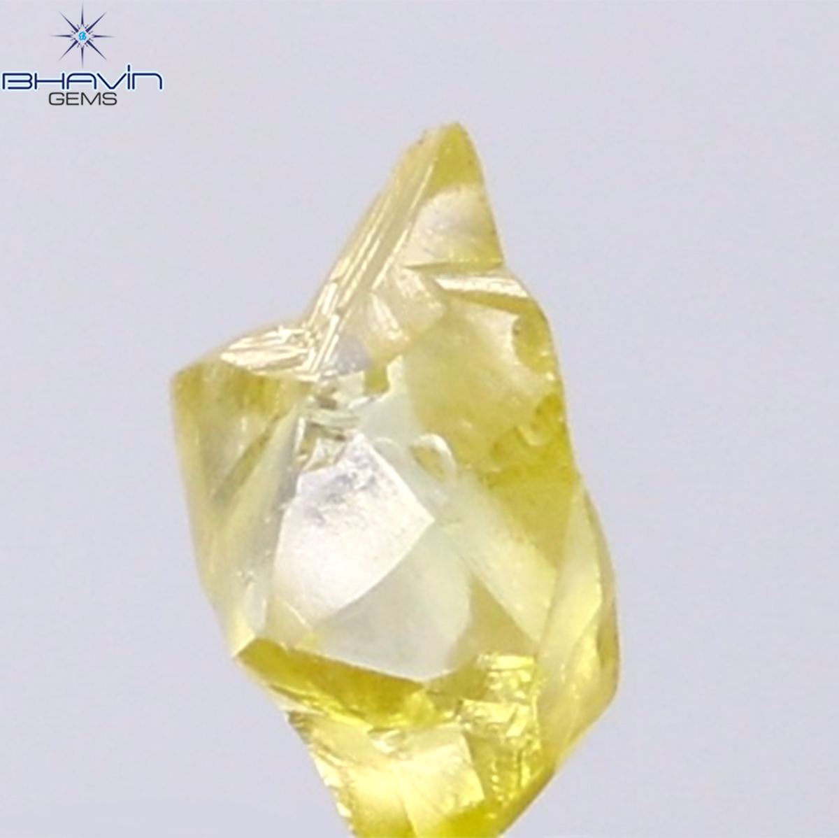 0.99 CT Natural Rough Diamond Enhanced Yellow Color Clarity VS (8.06 MM)