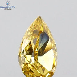 0.21 CT Pear Shape Natural Diamond Orange (Chameleon) Color VS1 Clarity (4.80 MM)