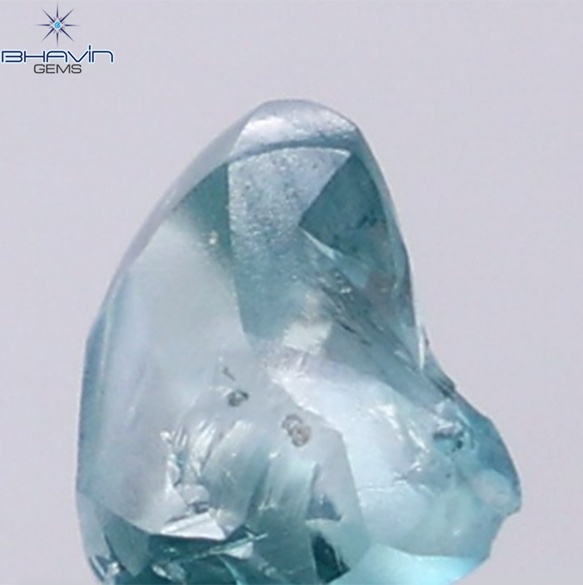 1.00 CT Natural Rough Diamond Enhanced Blue Color Clarity VS (7.13 MM)