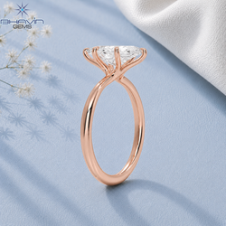Marquise Cut Solitaire Engagement Ring with 6-Prong Sculpted Basket in Rose Gold