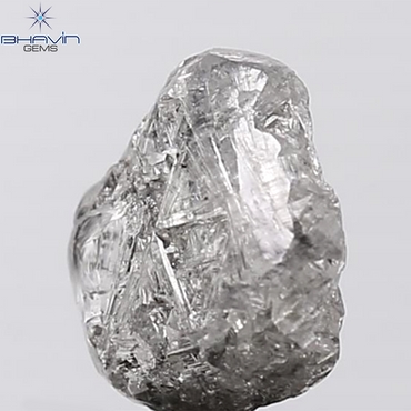 3.54 CT Rough Shape Natural Diamond Salt And Papper Color I3 Clarity (9.32 MM)