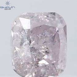 0.36 CT Cushion Diamond Natural Pink Color I3 Clarity (4.10 MM)
