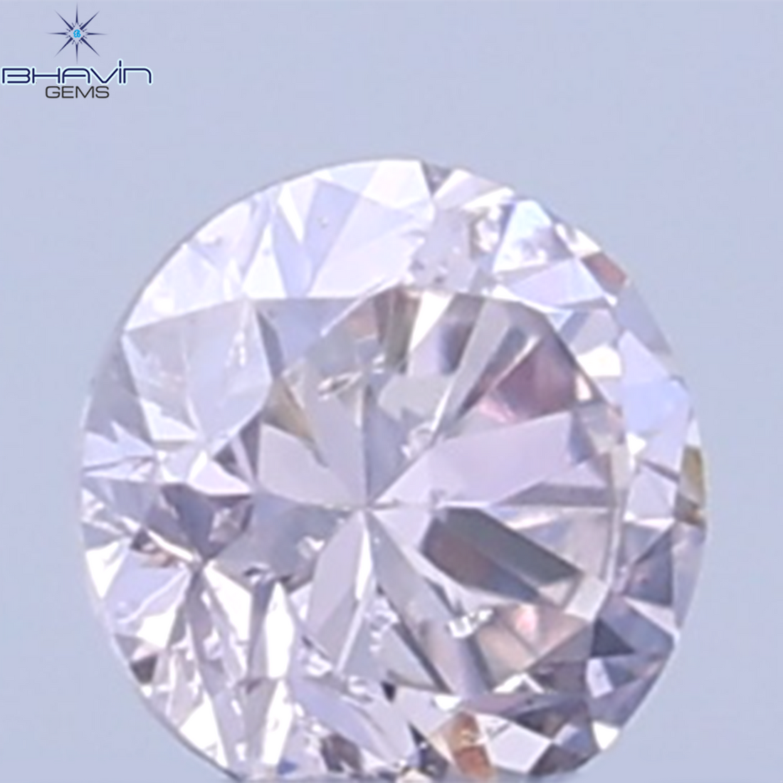 0.26 CT ラウンドシェイプ 天然ダイヤモンド ピンクカラー VS1 クラリティ (4.10 MM)