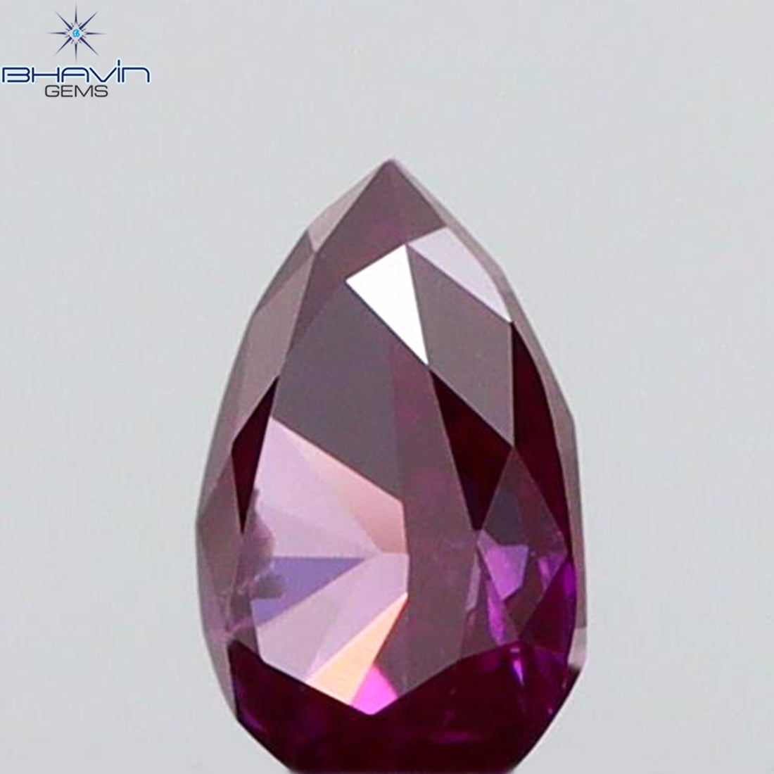 0.09 CT Natural Pear Diamond Enhanced Pink Color Clarity SI1 (3.52 MM)