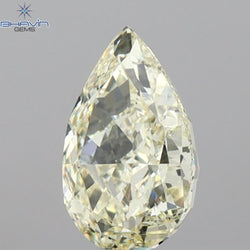GIA Certified 1.61 CT Pear Diamond U to V Range Color Natural  Diamond (9.43 MM)
