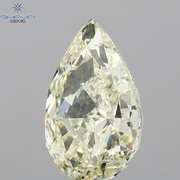 GIA Certified 1.61 CT Pear Diamond U to V Range Color Natural  Diamond (9.43 MM)