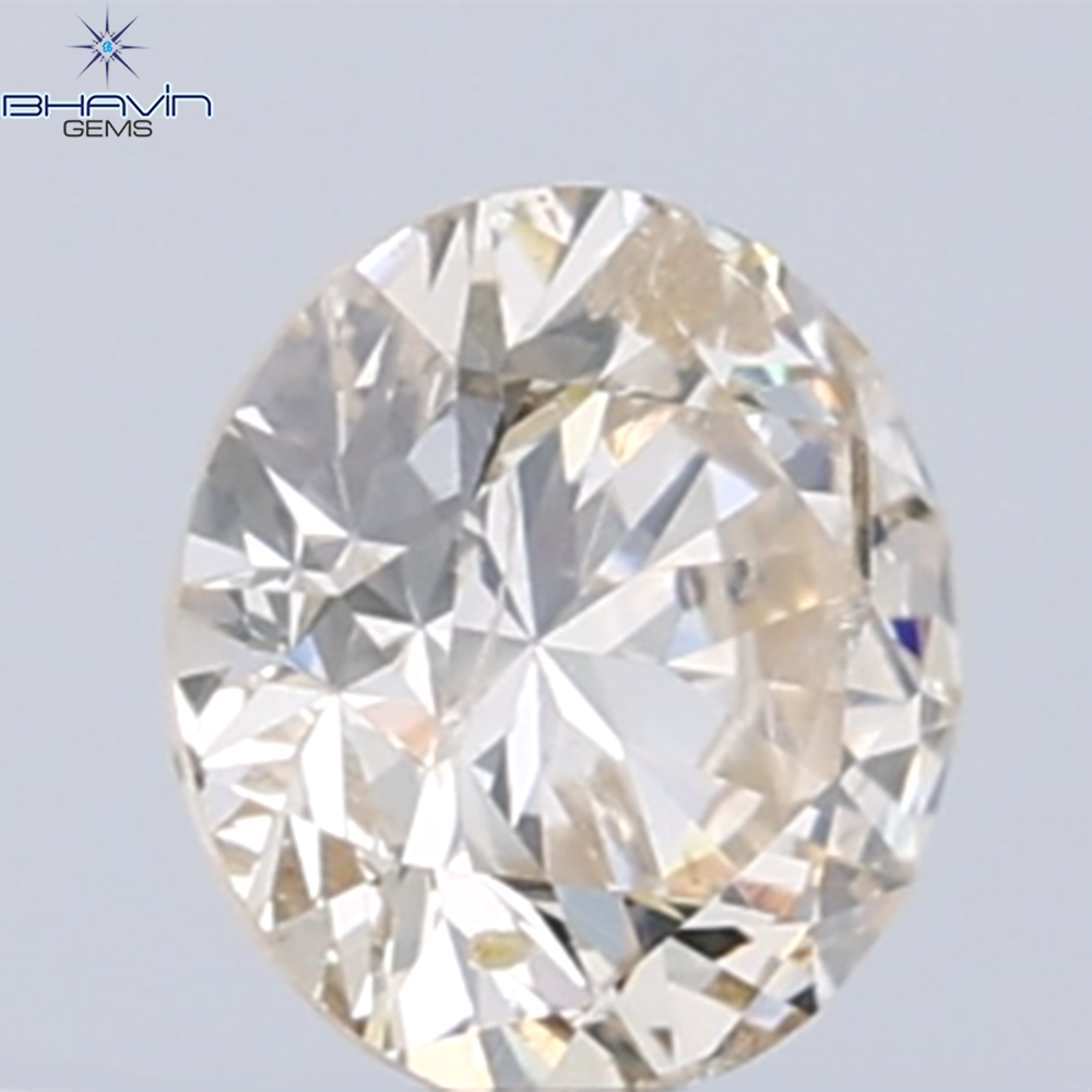 0.18 CT ラウンド ローズ カット シェイプ 天然ダイヤモンド ピンク色 I2 クラリティ (3.86 MM)