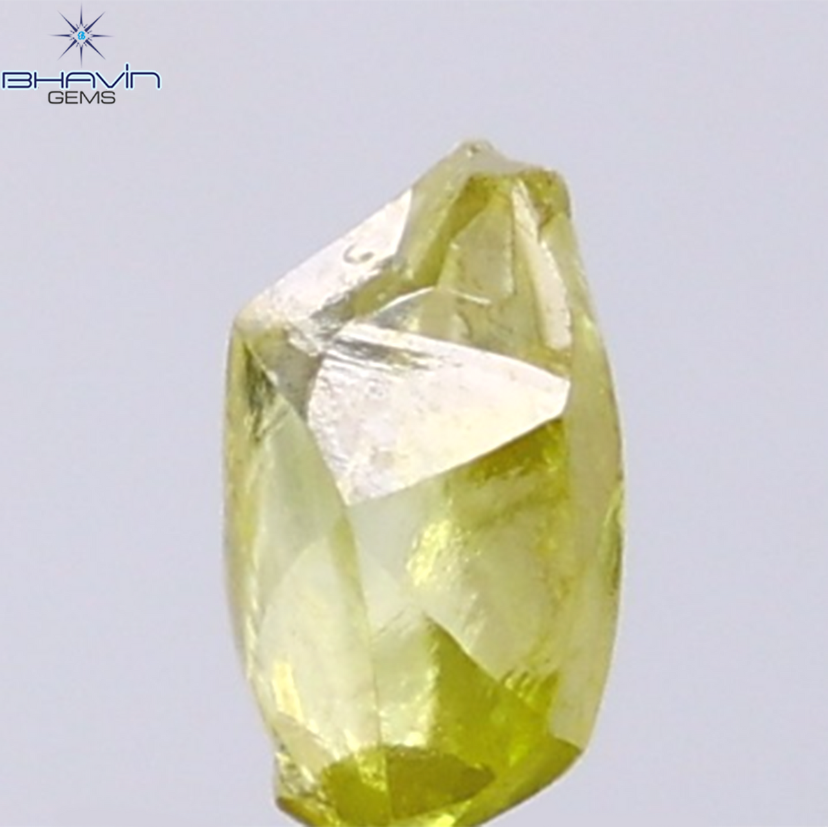 0.99 CT Natural Rough Diamond Enhanced Yellow Color Clarity VS (7.09 MM)