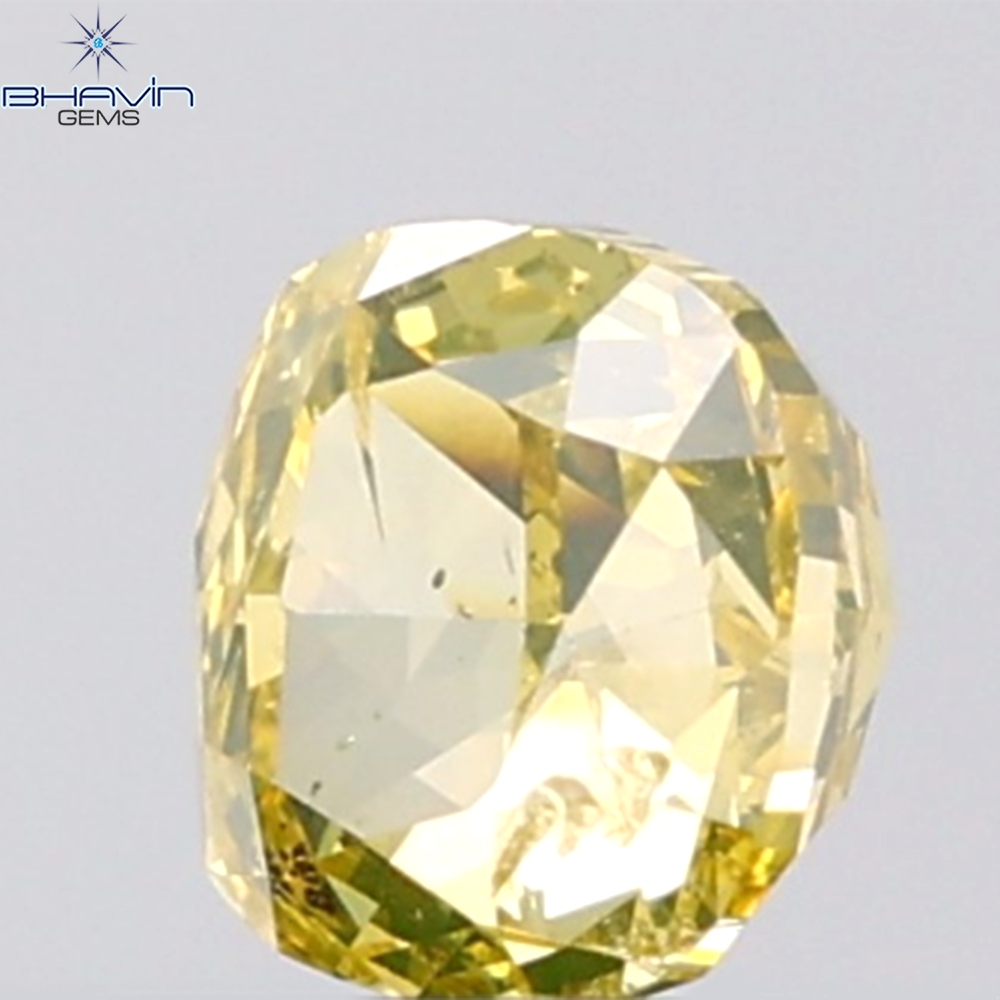 1.01 CT Cushion Diamond Natural Brown Yellow Color SI2 Clarity (5.40 MM)