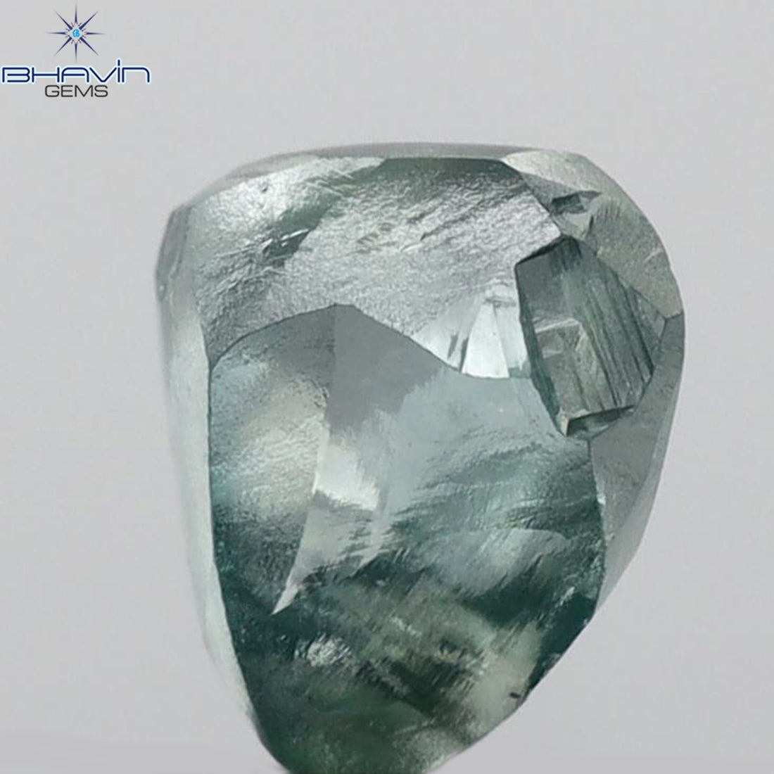 1.56 CT Rough Shape Enhanced Blue Color VS2 Clarity (7.20 MM)