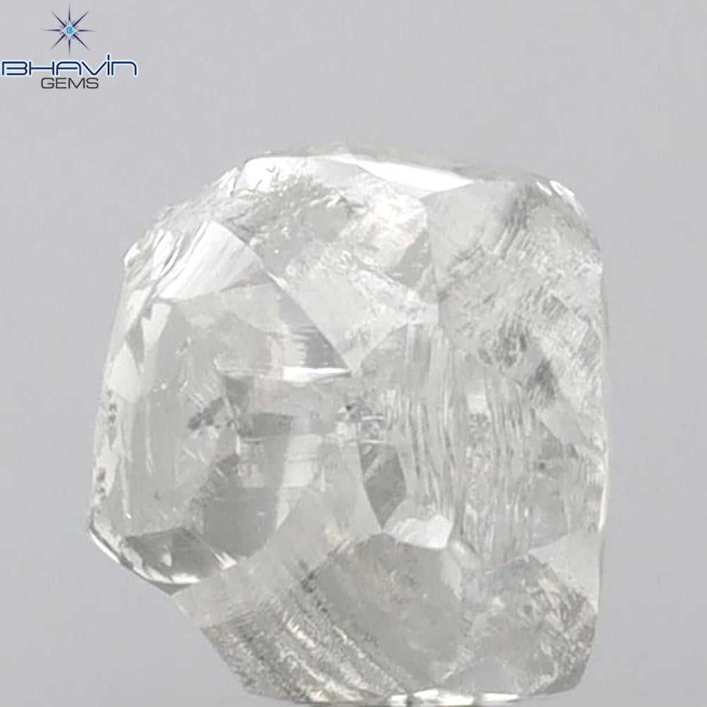 2.18 CT Rough Shape Natural Diamond White Color SI Clarity (7.58 MM)