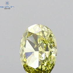 0.08 CT Oval Shape Natural Diamond Green (Parrot) Color VS1 Clarity (3.09 MM)