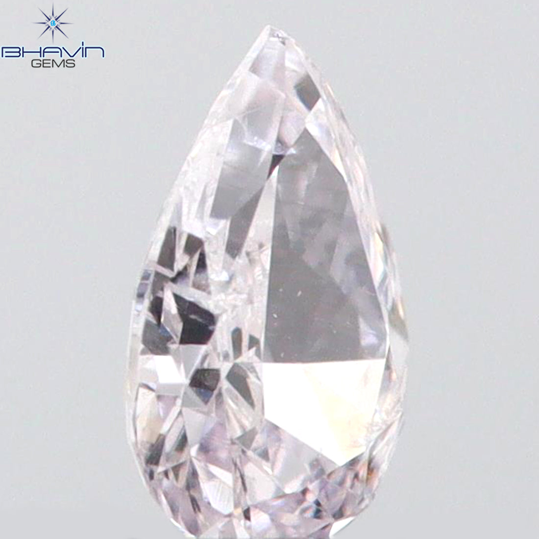 0.08 CT ペアシェイプ ナチュラル ダイヤモンド ピンク色 VS1 クラリティ (3.45 MM)
