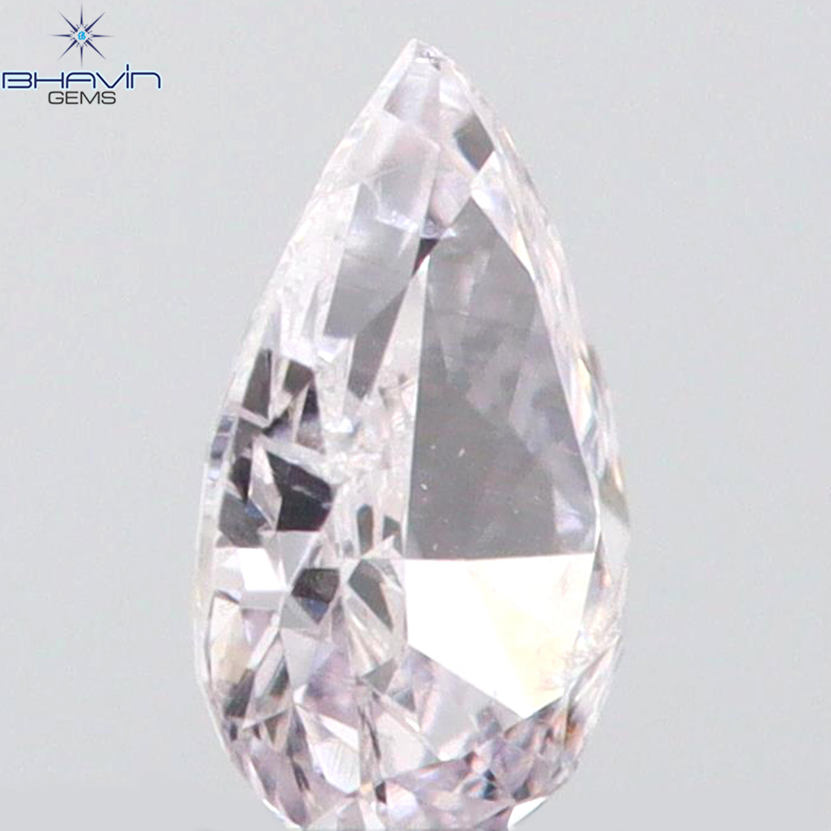 0.08 CT ペアシェイプ ナチュラル ダイヤモンド ピンク色 VS1 クラリティ (3.45 MM)