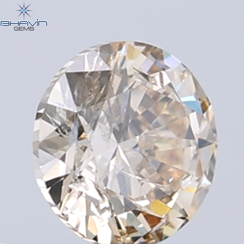 0.18 CT ラウンド ローズ カット シェイプ 天然ダイヤモンド ピンク色 I2 クラリティ (3.86 MM)