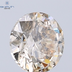 0.30 CT Natural Round Diamond Brown Color Clarity I1 (4.34 MM)