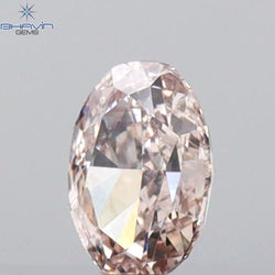 0.25 CT Oval Shape Natural Diamond Pink Color VS2 Clarity (4.63 MM)