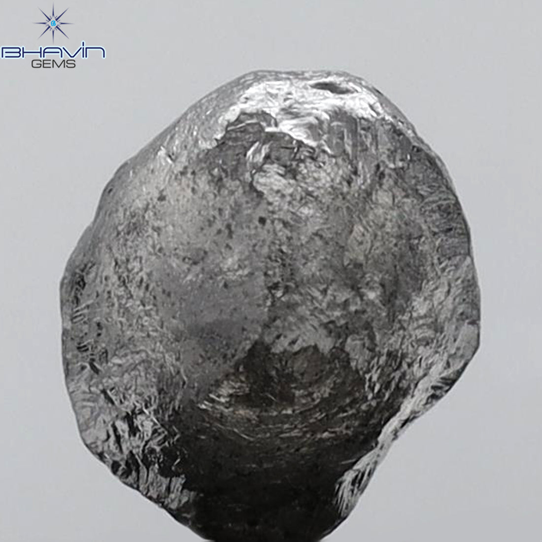 2.49 CT ラフシェイプ 天然ダイヤモンド ソルト＆ペッパーカラー I3 クラリティ (7.36 MM)